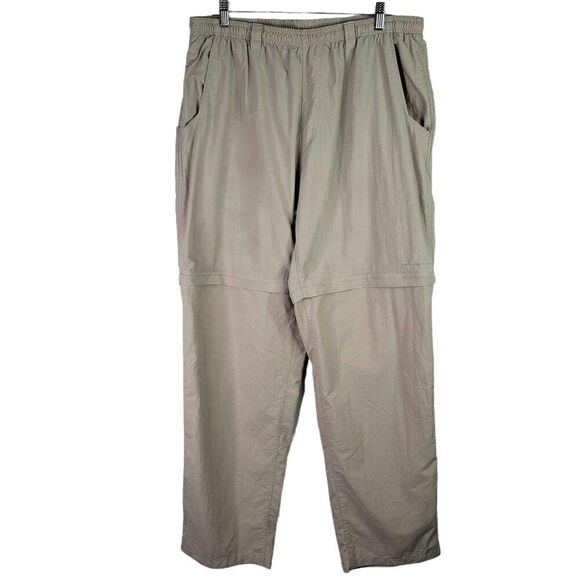 Columbia PFG Fishing Pants Mens Size XL Cargo Khaki Tan Omni-Shade Convertible - Picture 2 of 11